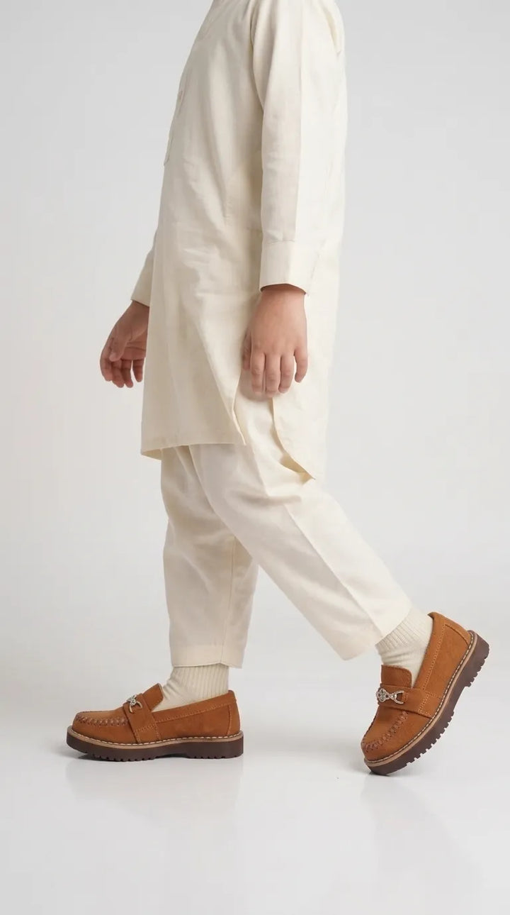 Boys Mustard Formal Moccasin KD8319