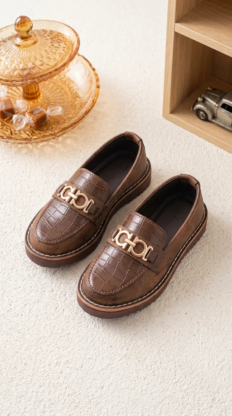 Boys Brown Formal Shoes KD8321