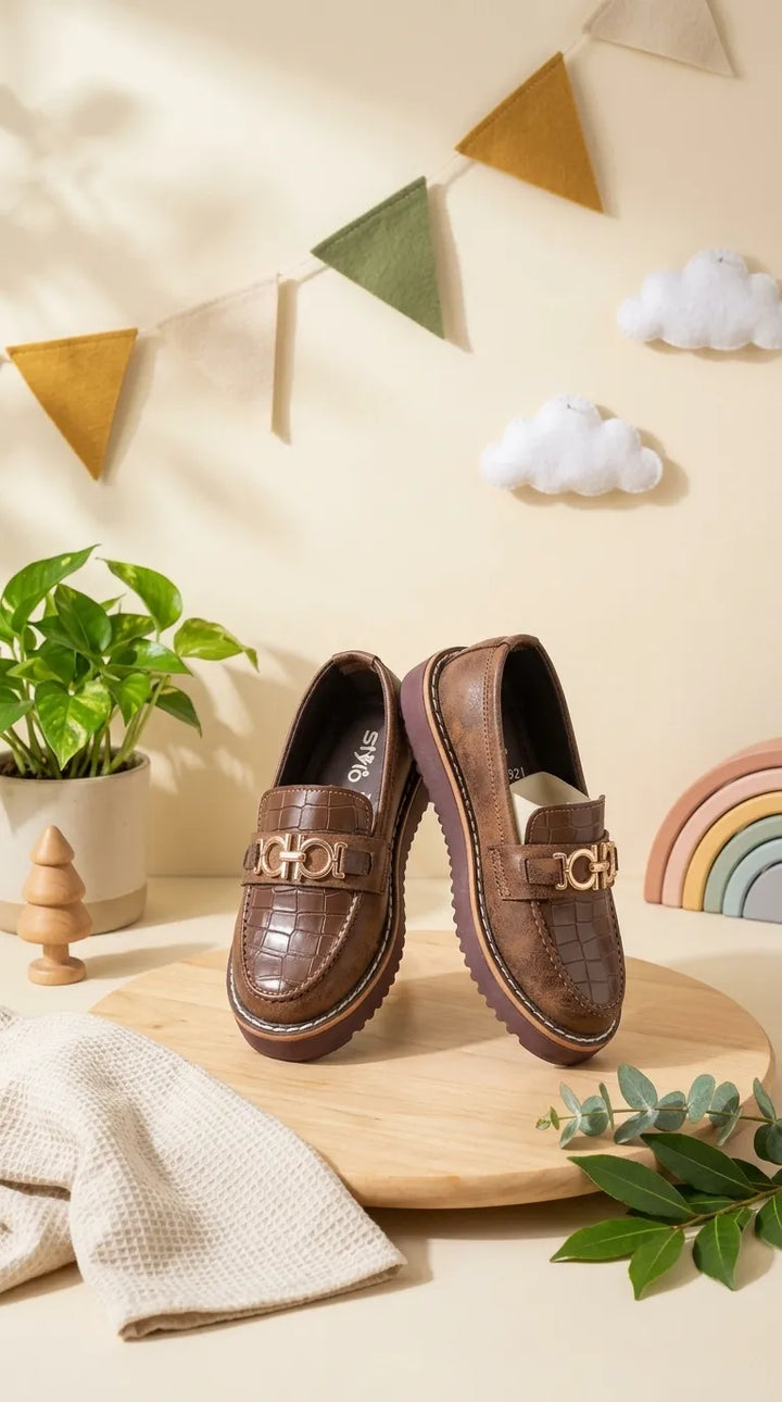 Boys Brown Formal Shoes KD8321