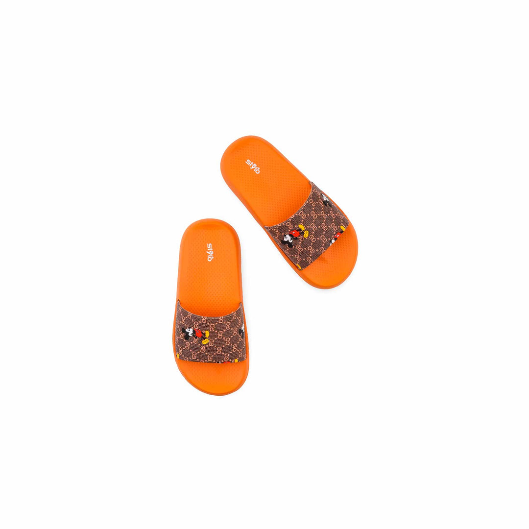 Boys Orange Casual Flip Flop KD8334