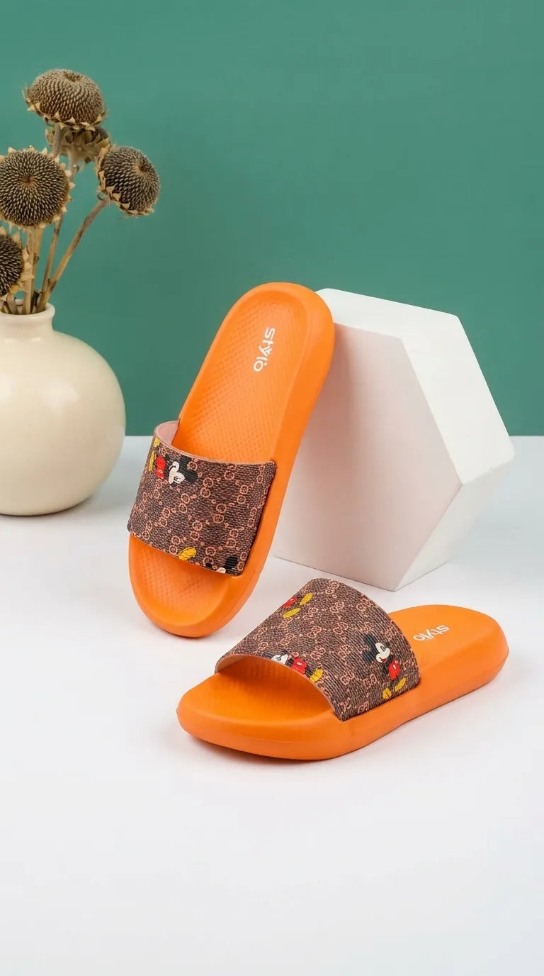 Boys Orange Casual Flip Flop KD8334