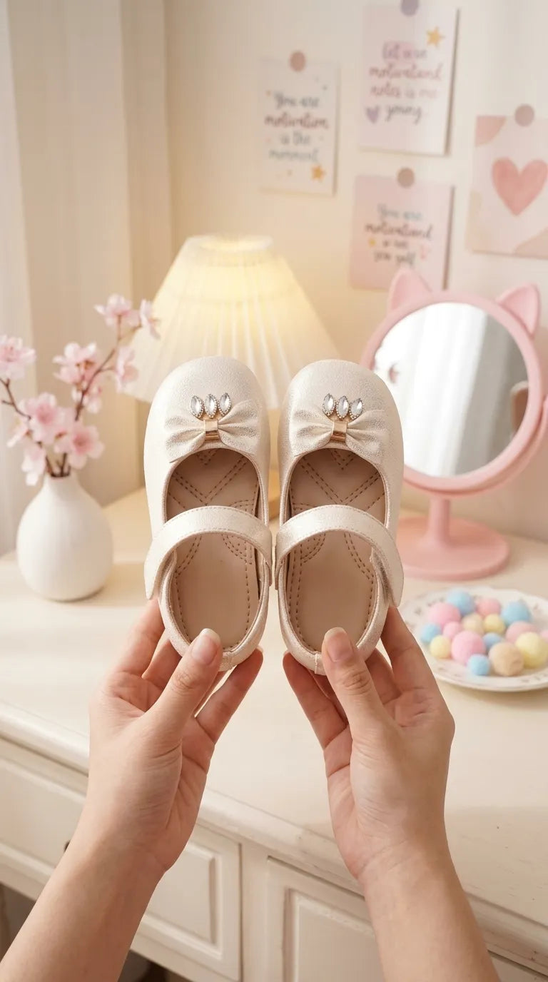 Girls Golden Fancy Pumps KD8343