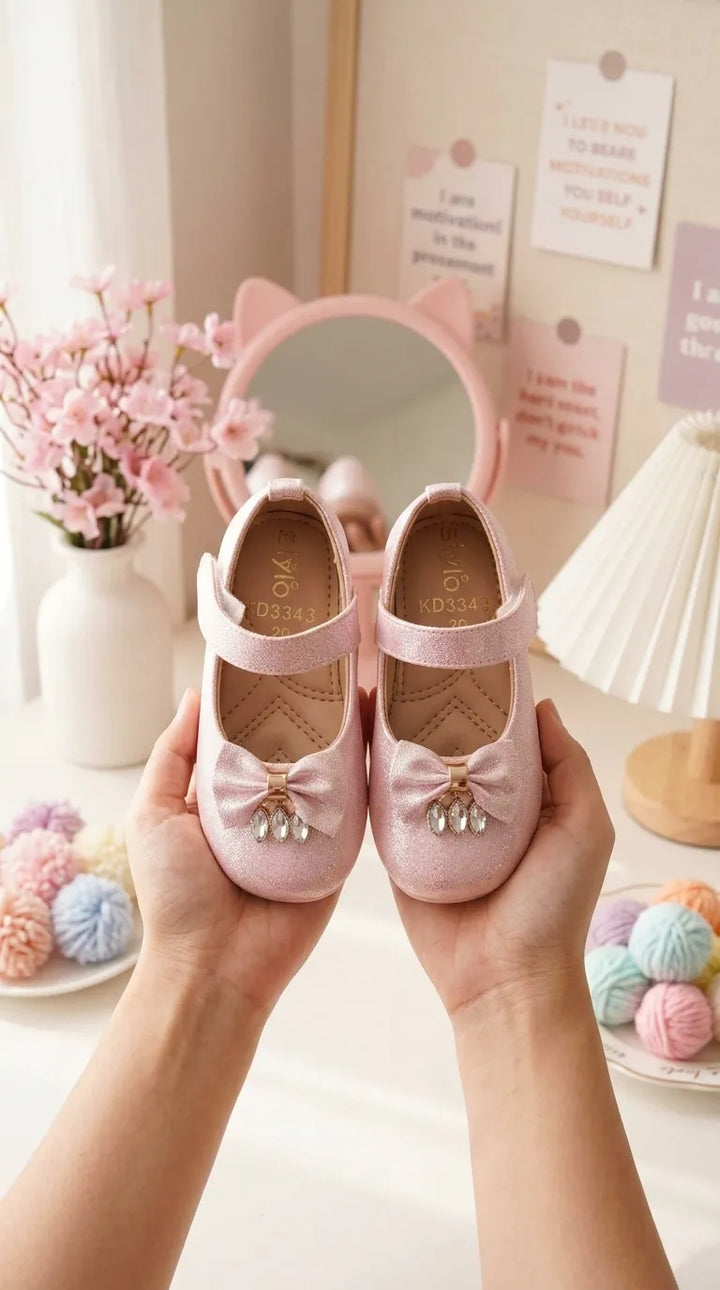 Girls Pink Fancy Pumps KD8343