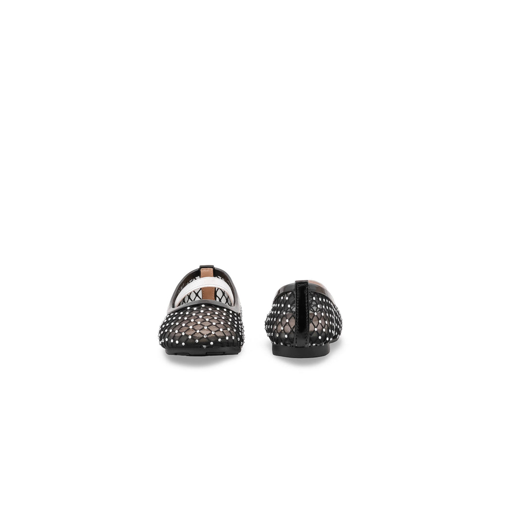 Girls Black Fancy Pumps KD8346