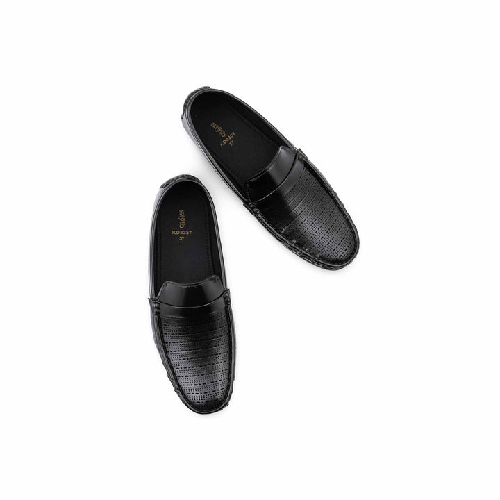 Boys Black Formal Moccasin KD8357