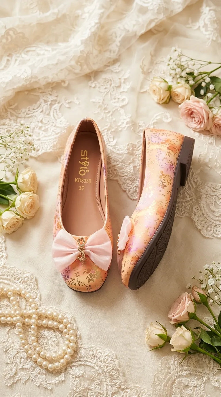 Girls Pink Formal Pumps KD8358