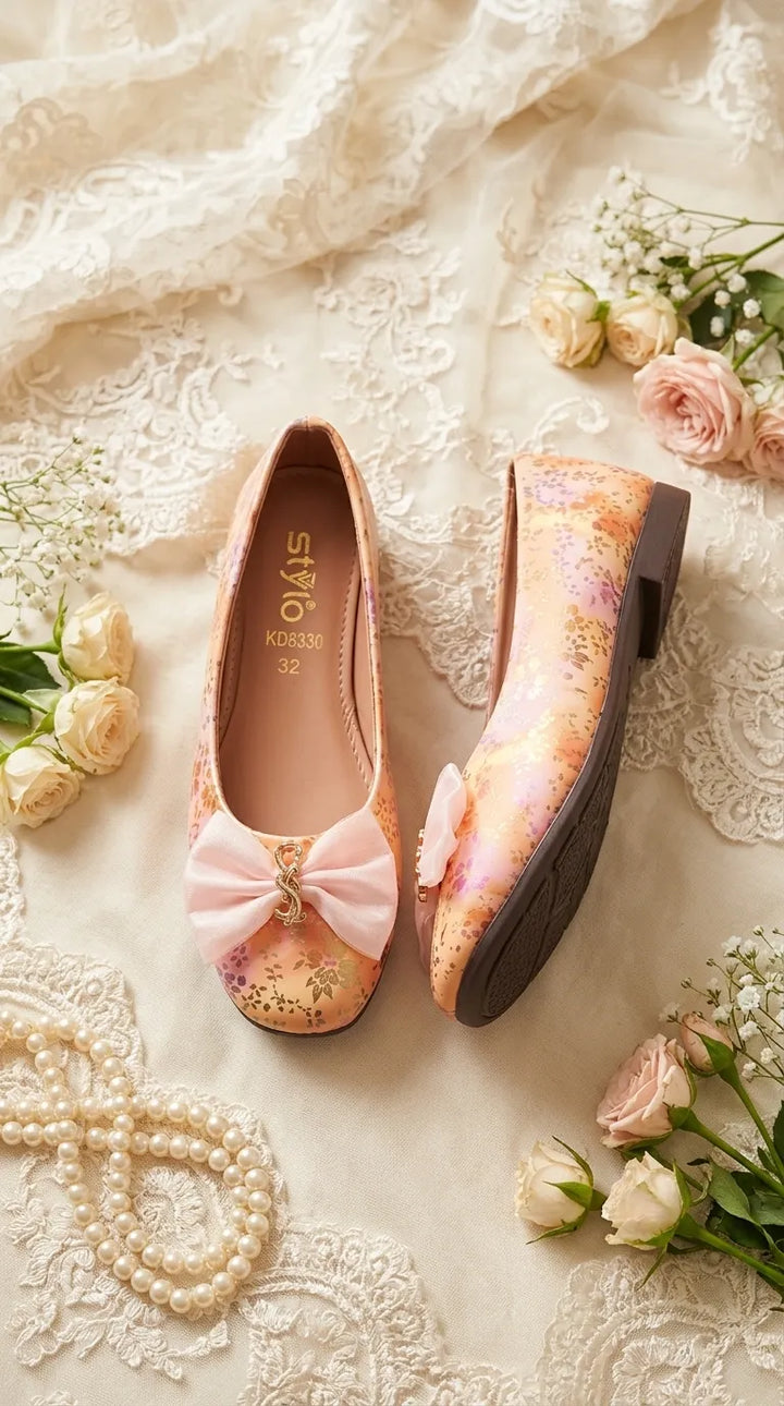 Girls Pink Formal Pumps KD8358