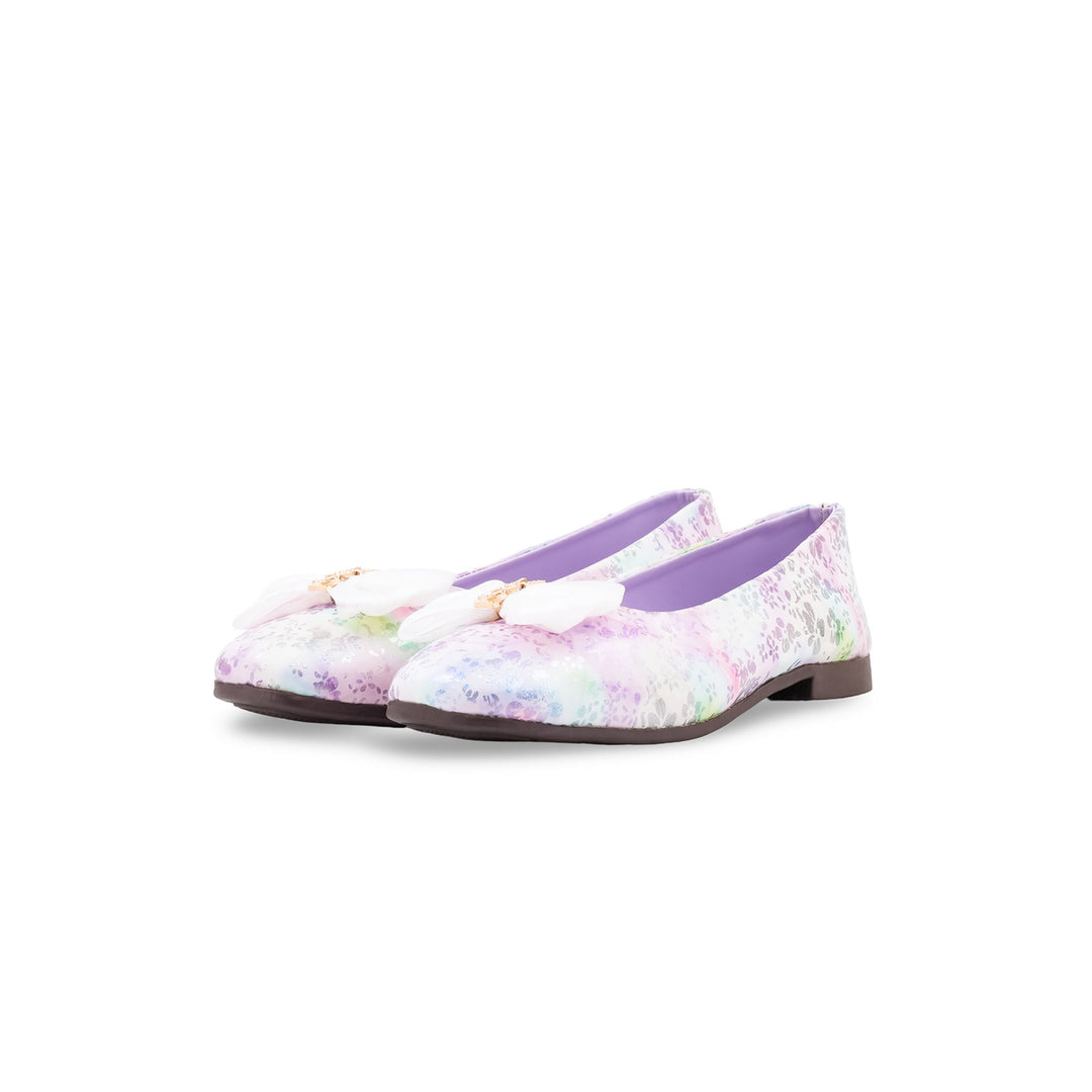 Girls Purple Formal Pumps KD8358