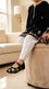 Girls Black Casual Pumps KD8365