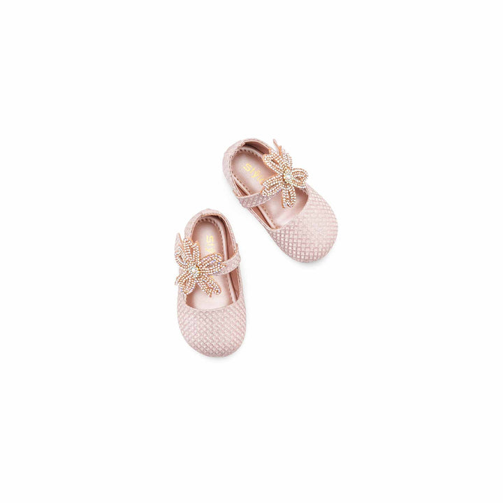 Girls Champagne Fancy Pumps KD8380