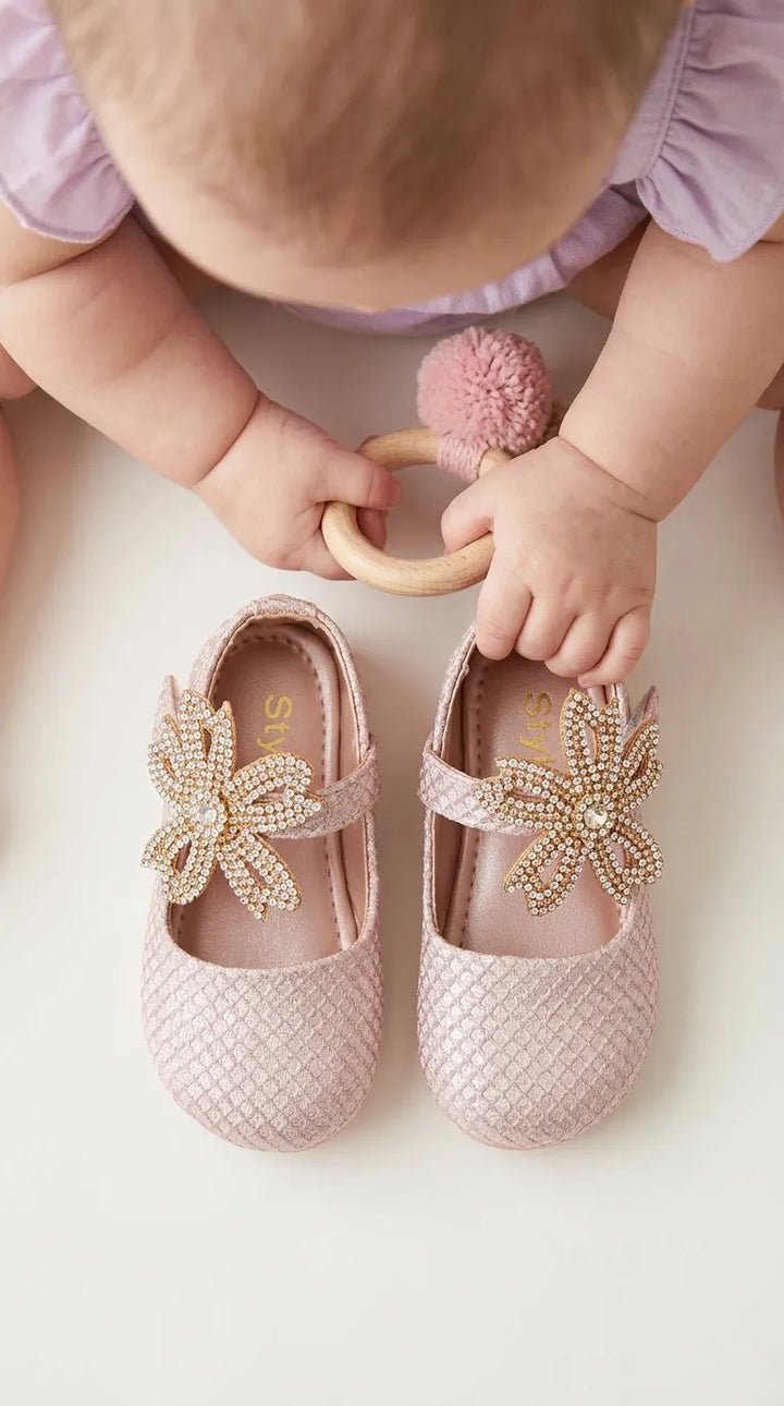 Girls Champagne Fancy Pumps KD8380