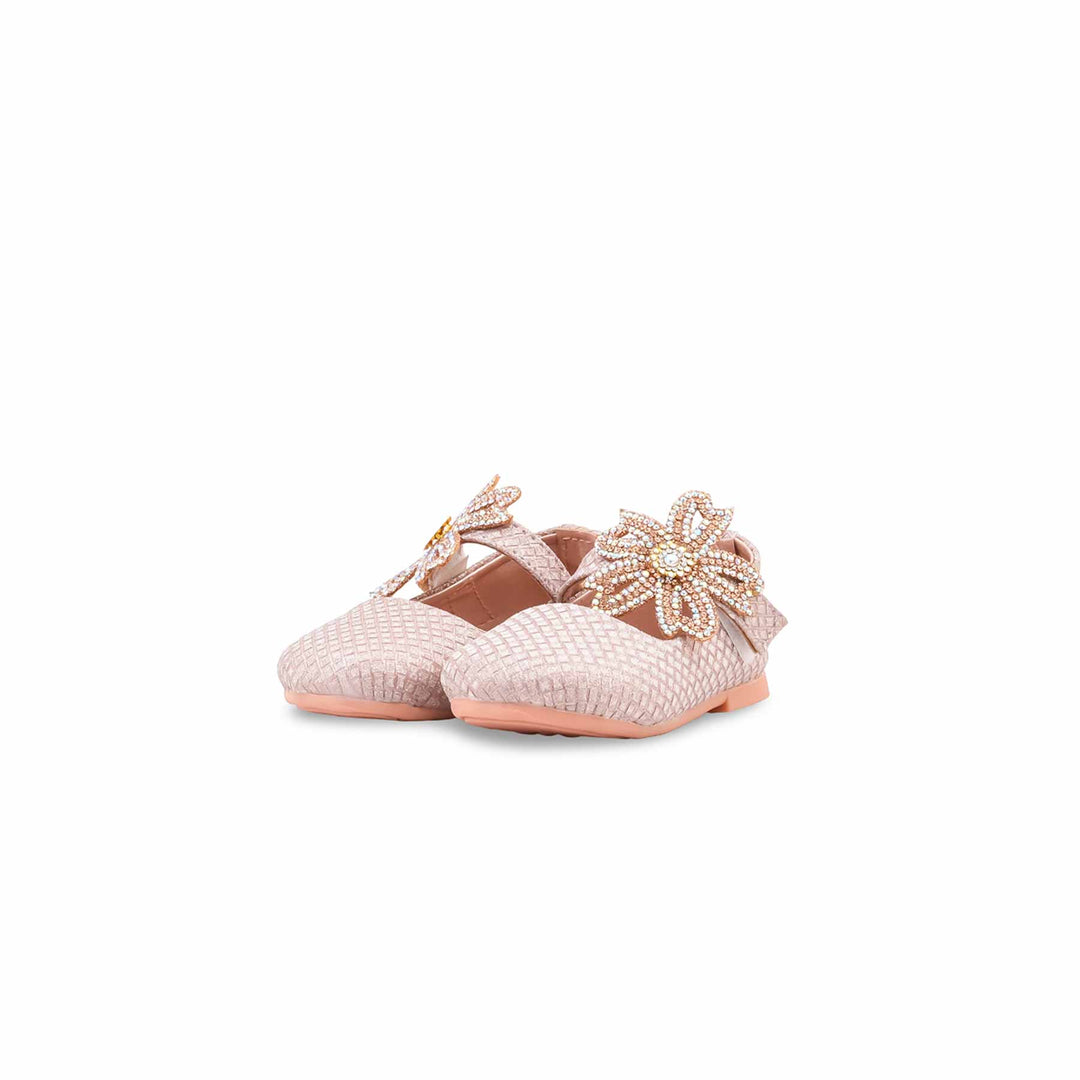 Girls Champagne Fancy Pumps KD8380