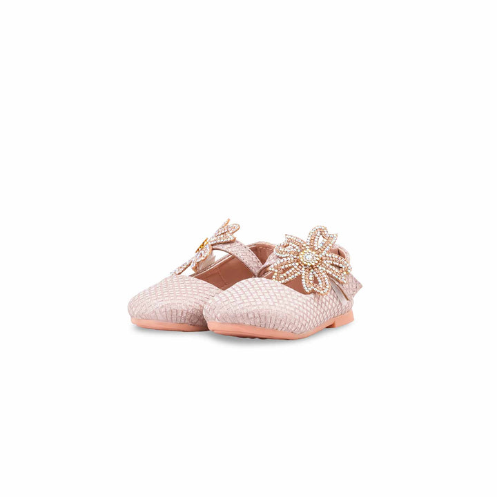 Girls Champagne Fancy Pumps KD8380