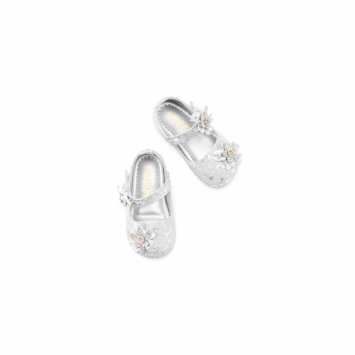 Girls Silver Fancy Pumps KD8381