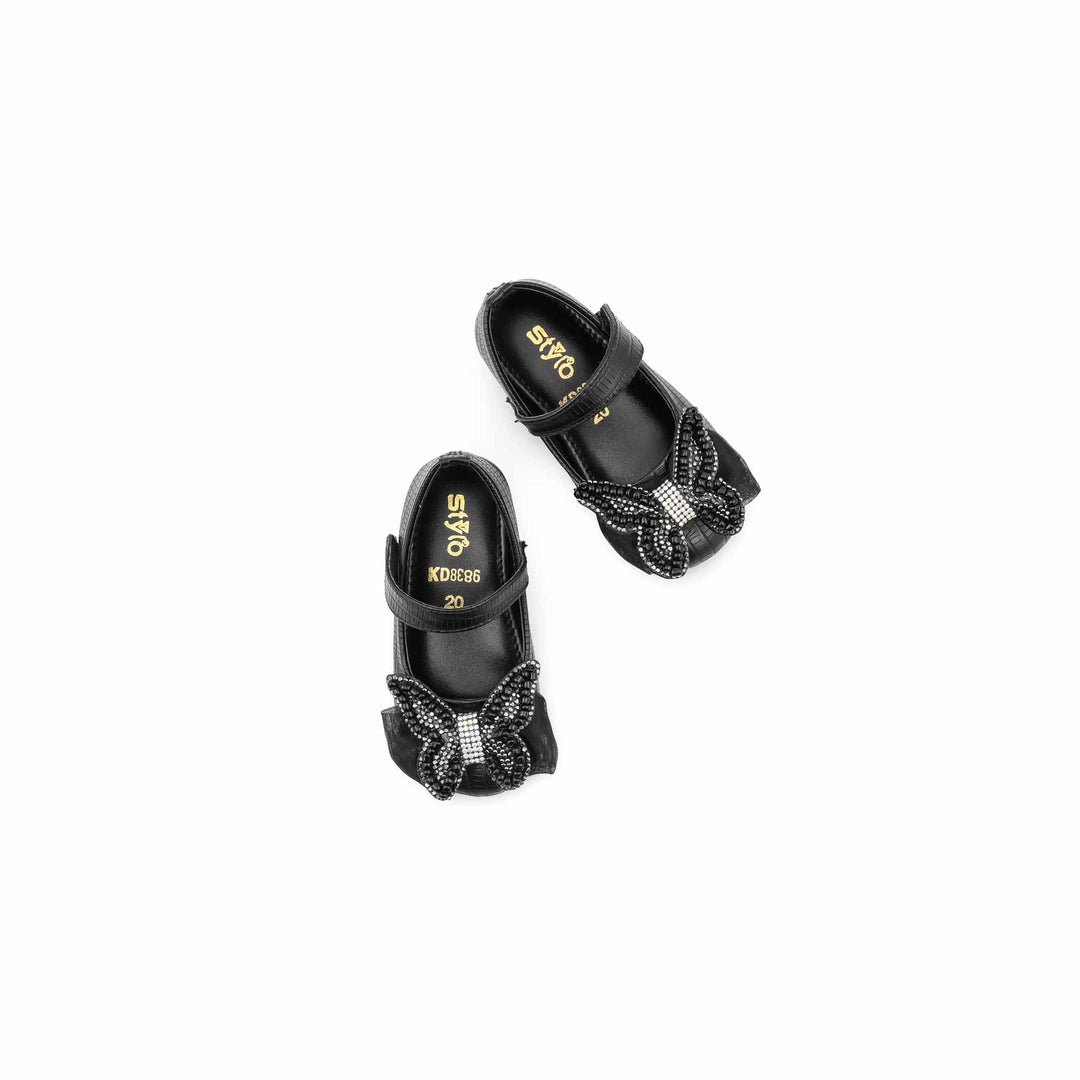 Girls Black Formal Pumps KD8386