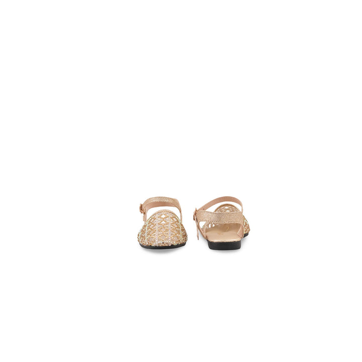 Girls Golden Fancy Pumps KD8389