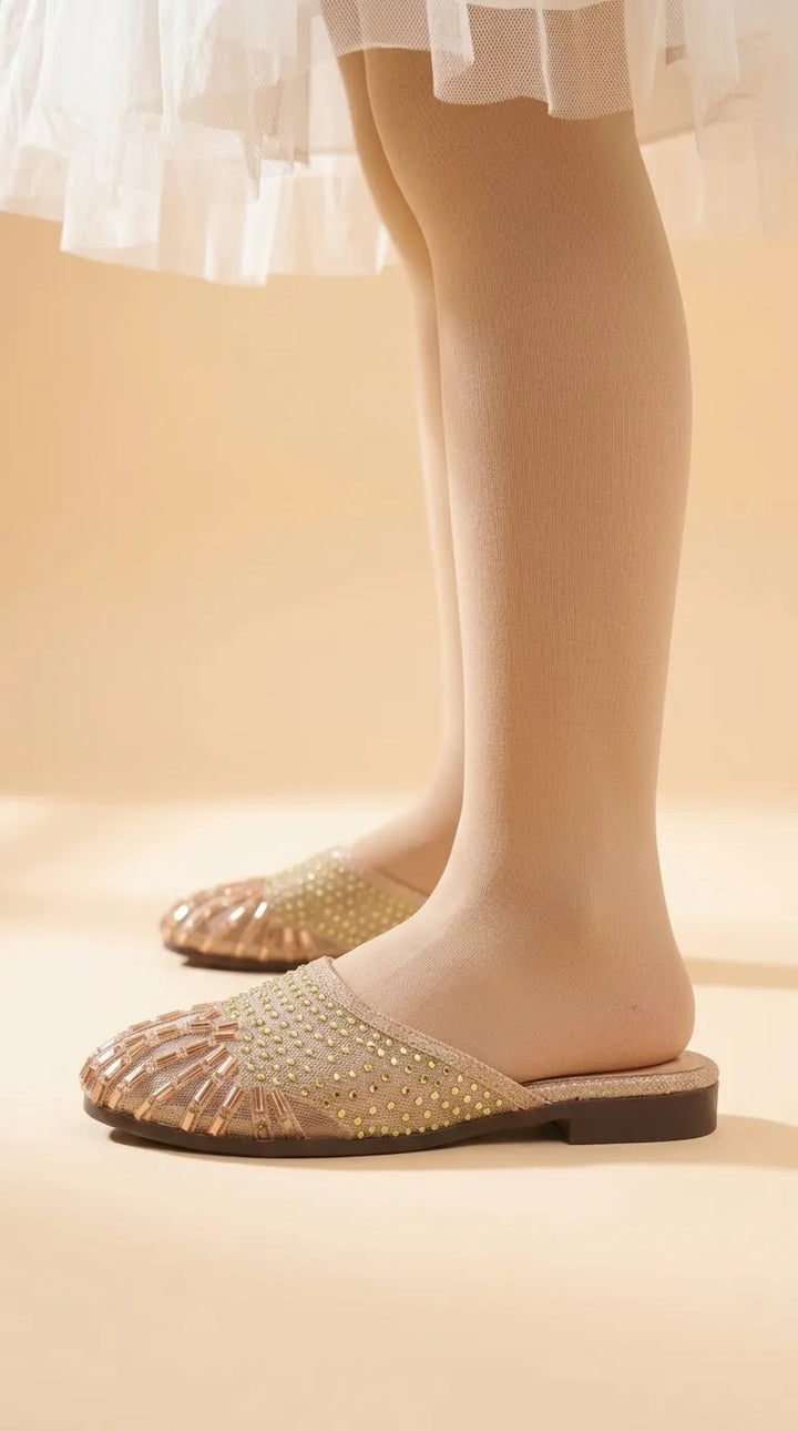 Girls Golden Fancy Pumps KD8390