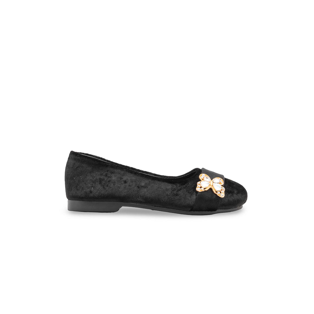 Girls Black Formal Pumps KD8407