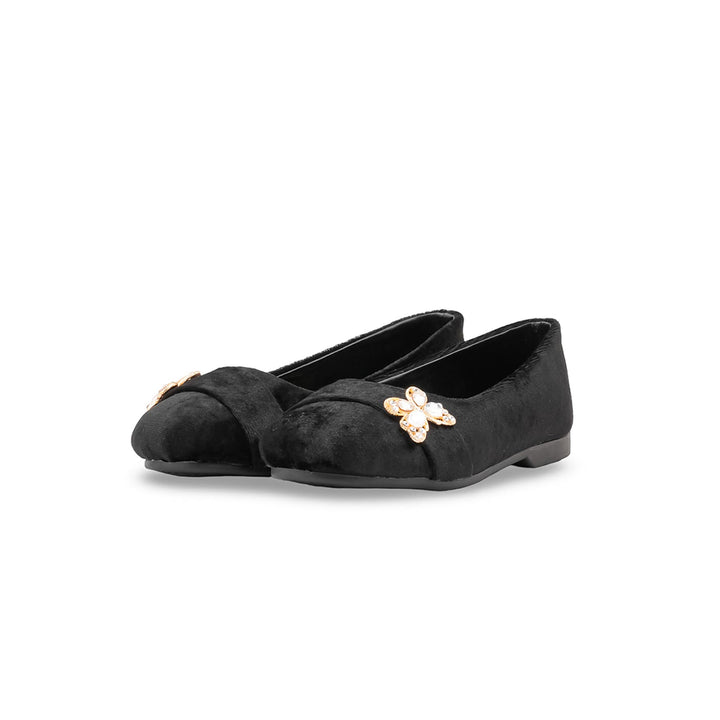 Girls Black Formal Pumps KD8407