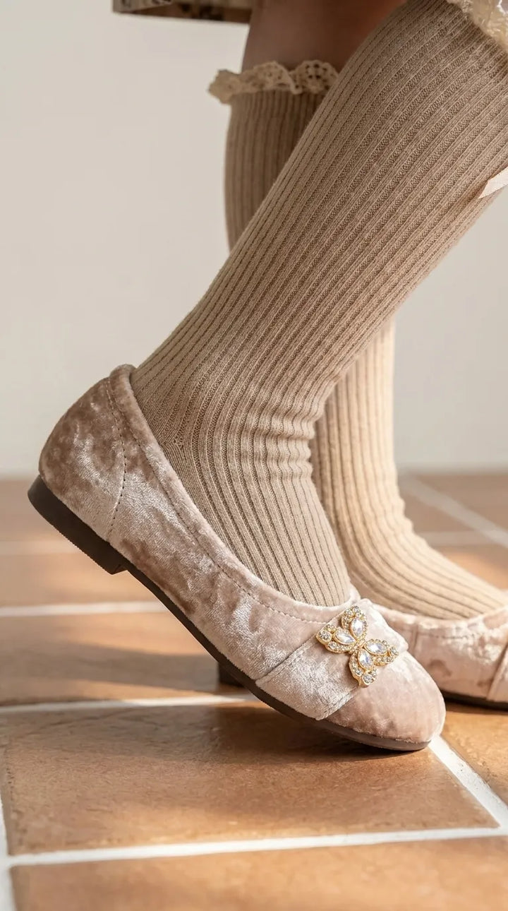Girls Coffee Formal Pumps KD8407
