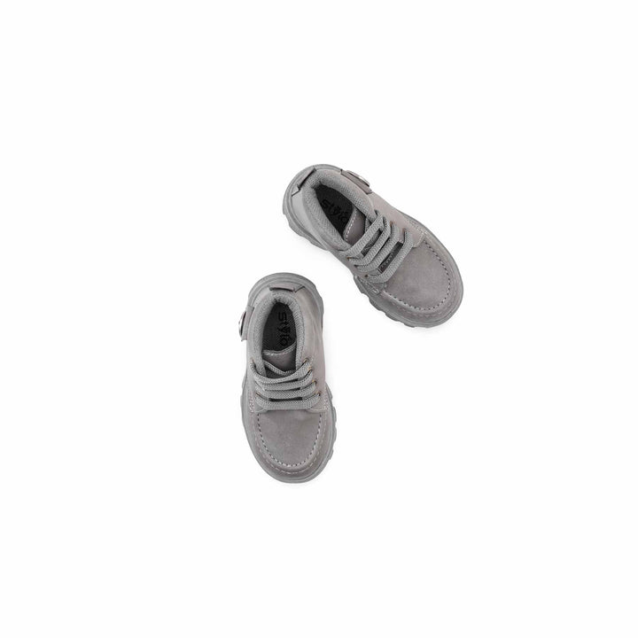 Boys Grey Formal Long Shoes KD8418