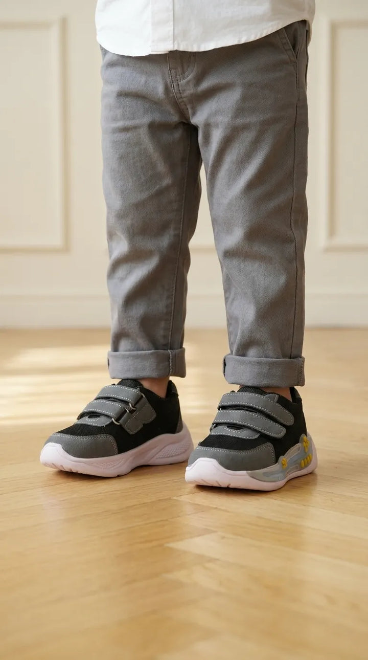 Boys Grey Casual Booties KD8443