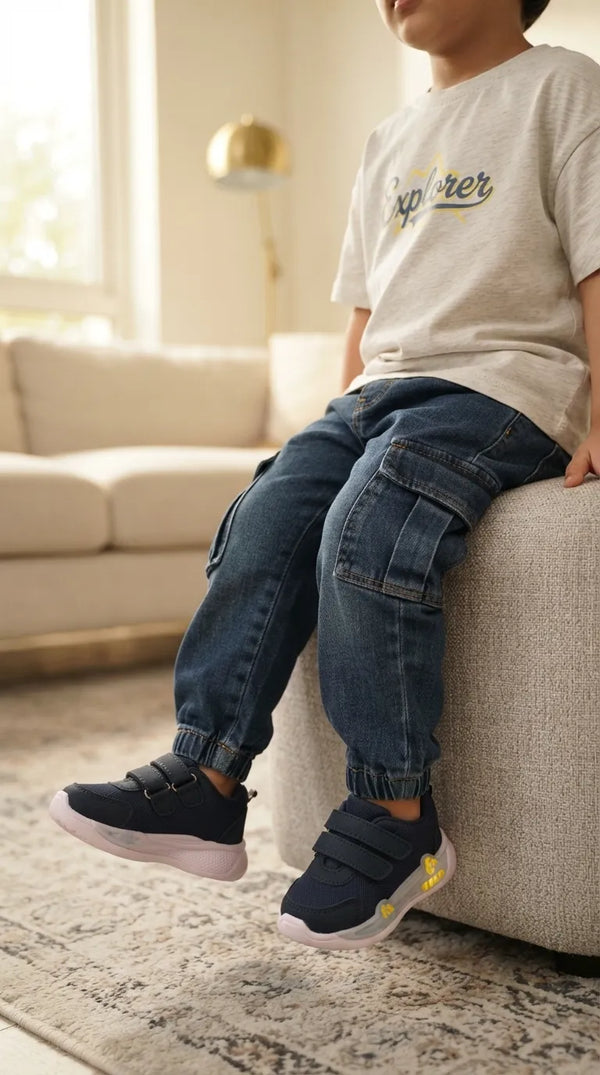 Boys Navy Babies Booties KD8443