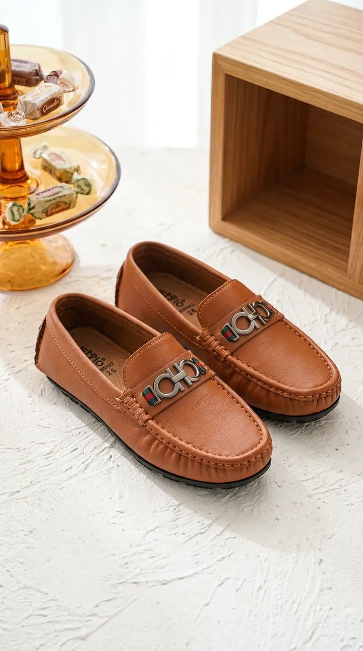 Boys Mustard Formal Moccasin KD8452