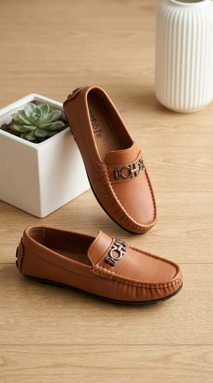 Boys Mustard Formal Moccasin KD8452