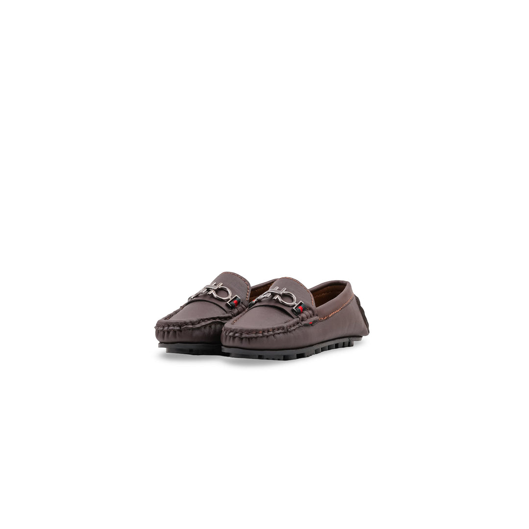 Boys Coffee Formal Moccasin KD8452