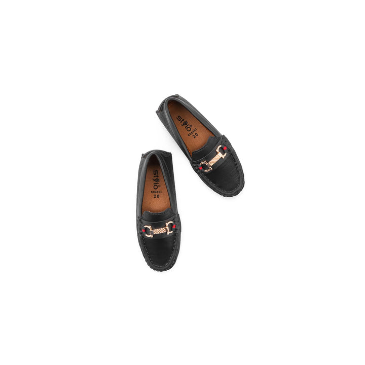Boys Black Formal Moccasin KD8453