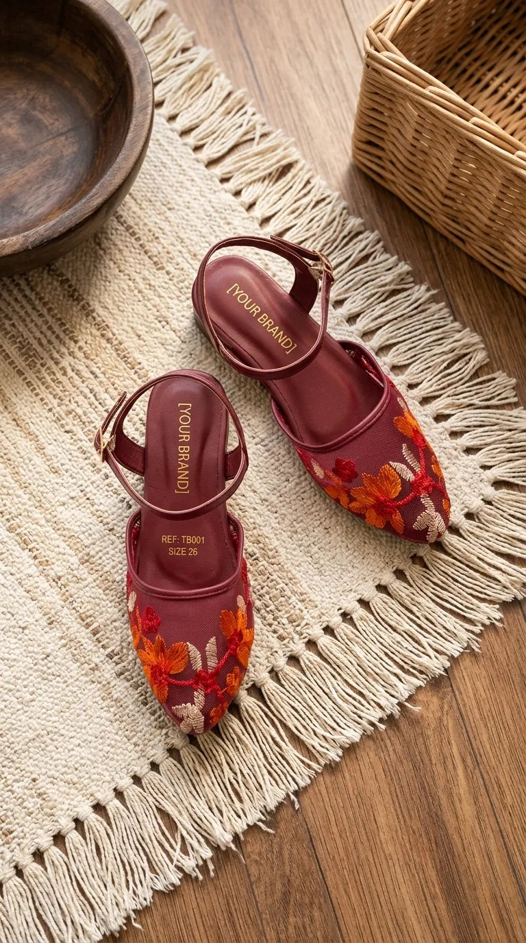 Girls Maroon Formal Pumps KD8474