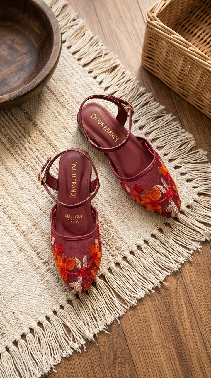 Girls Maroon Formal Pumps KD8474