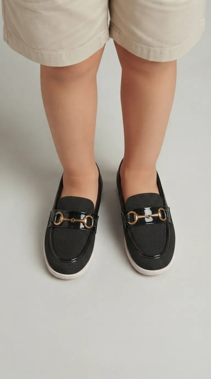 Boys Black Formal Shoes KD8489