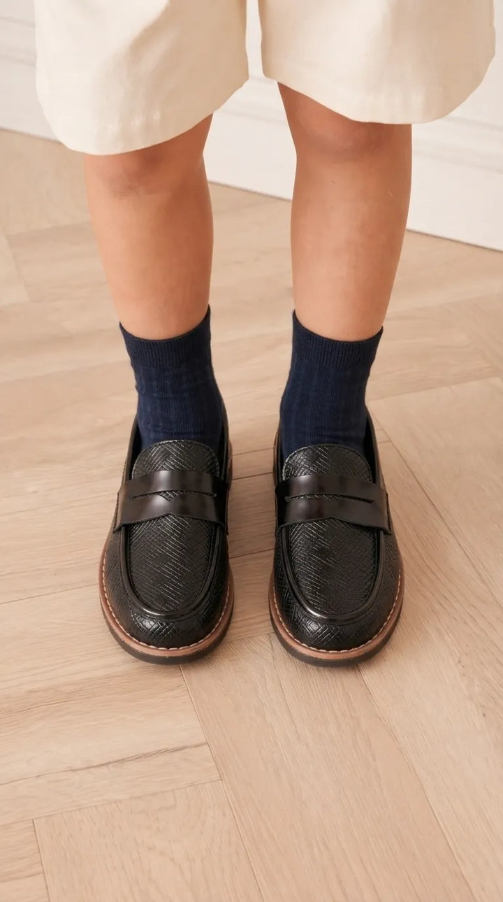 Boys Black Formal Shoes KD8491
