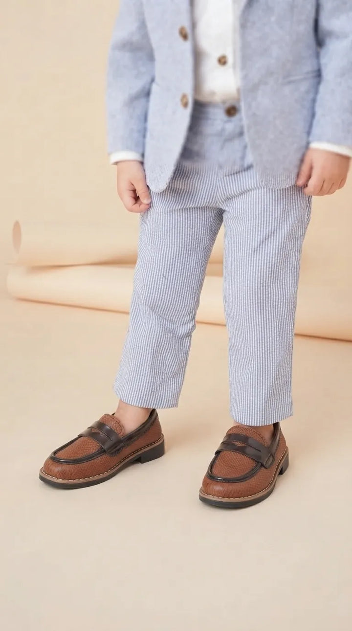 Boys Brown Formal Shoes KD8491