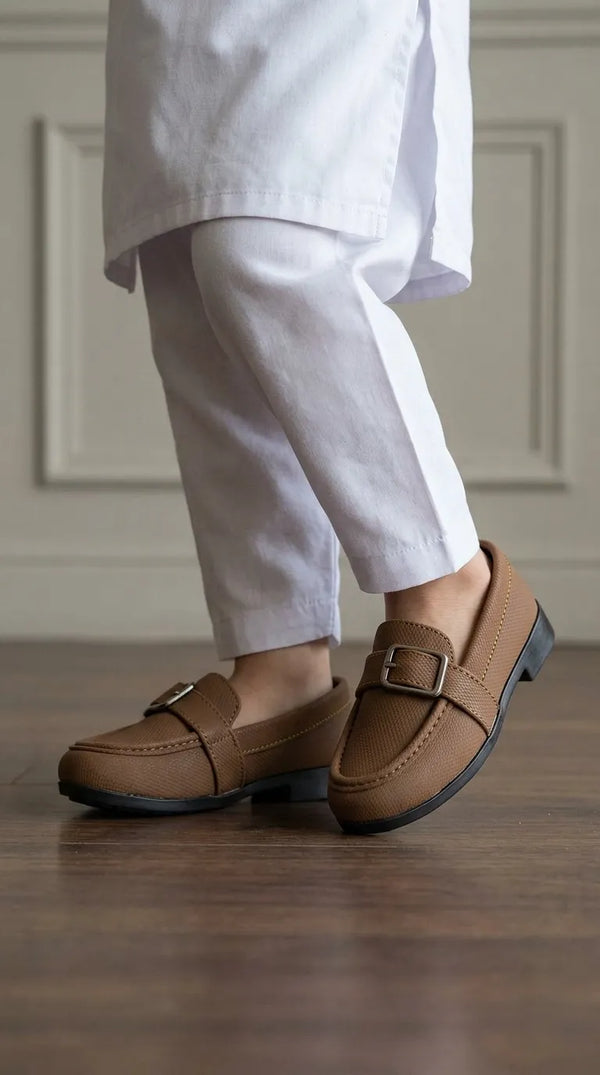 Boys Olive Formal Shoes KD8492