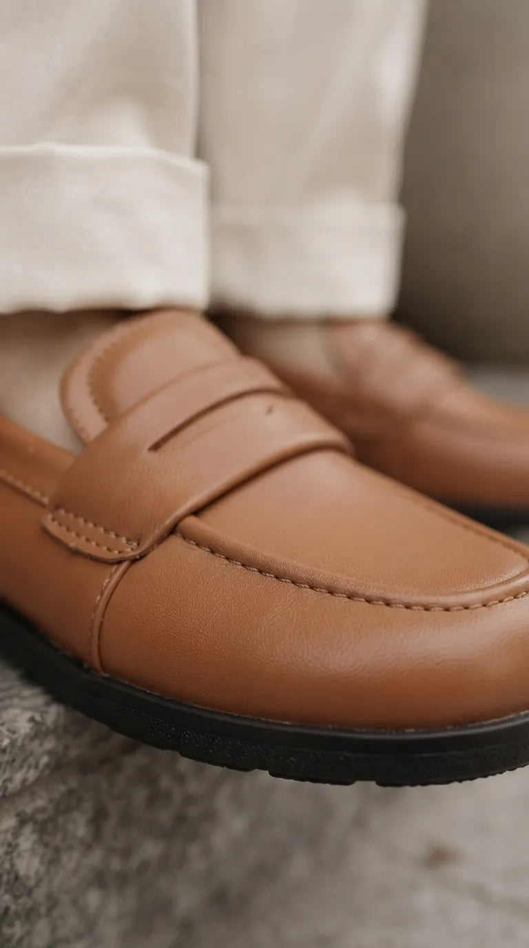 Boys Mustard Formal Moccasin KD8502