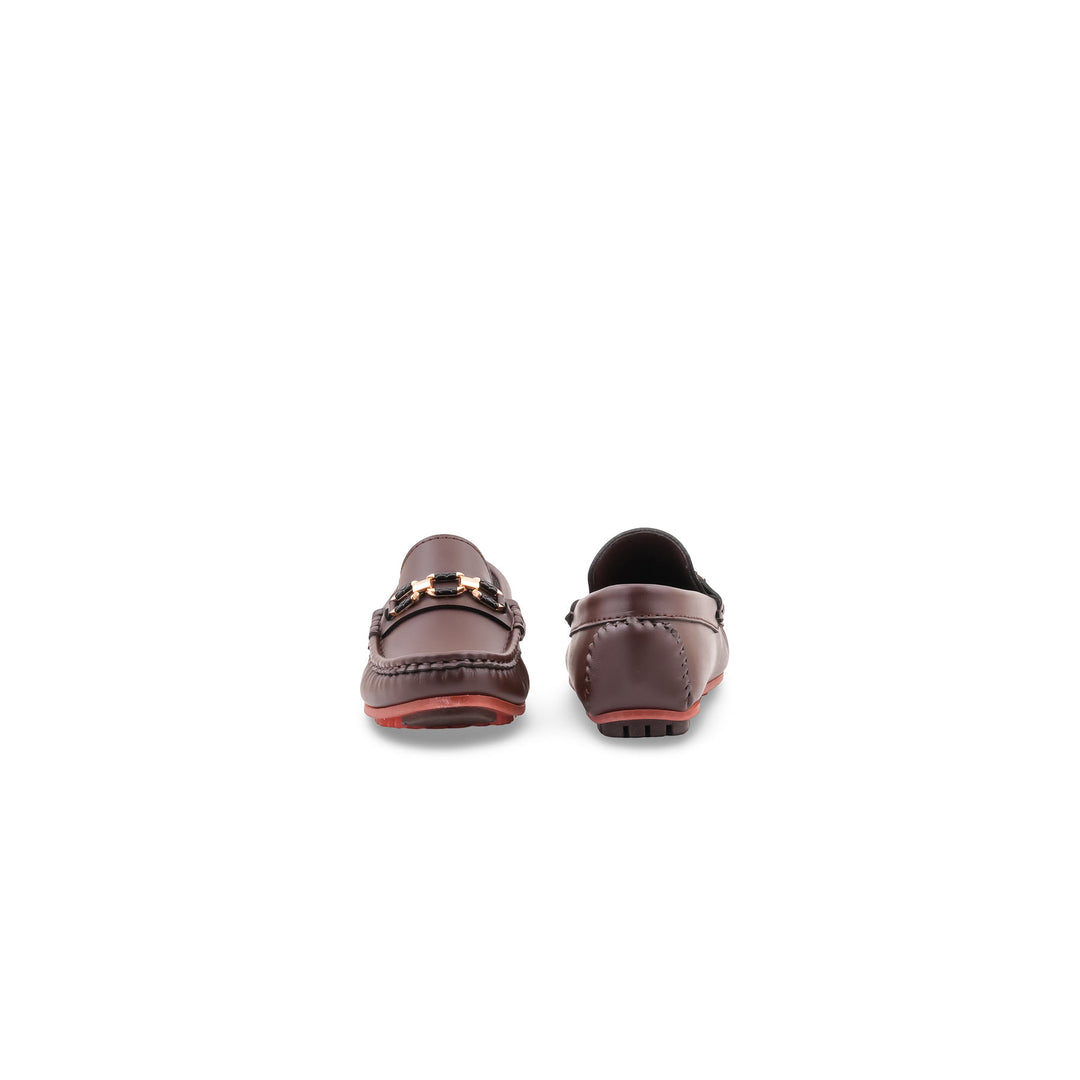 Boys Brown Formal Moccasin KD8513