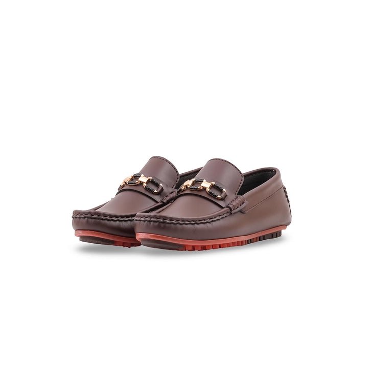 Boys Brown Formal Moccasin KD8513