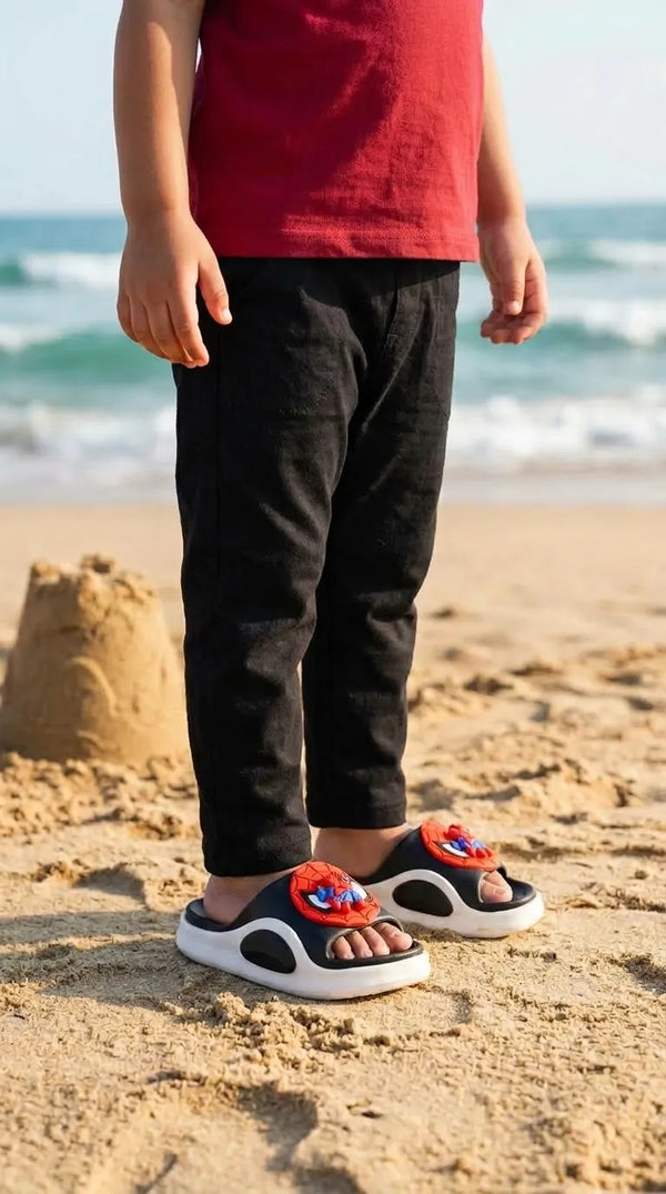 Boys Black Casual Flip Flop KD8534