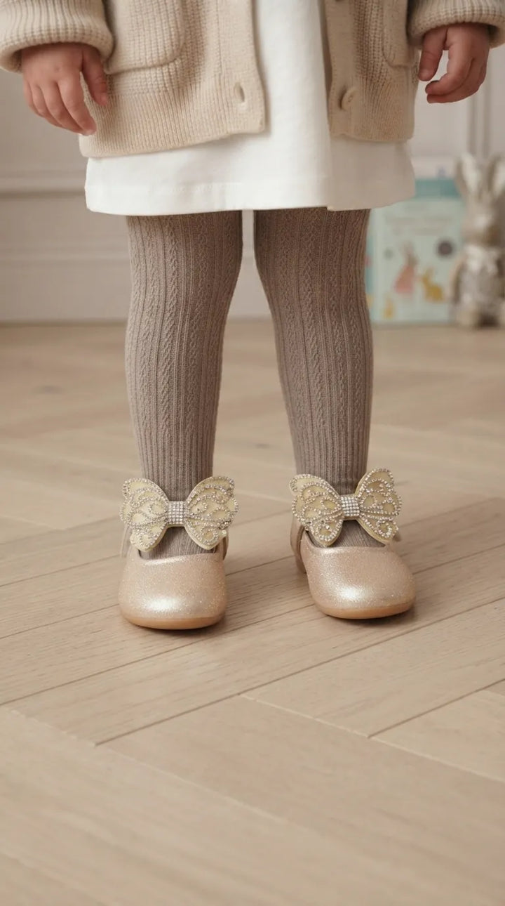 Girls Golden Fancy Pumps KD8544