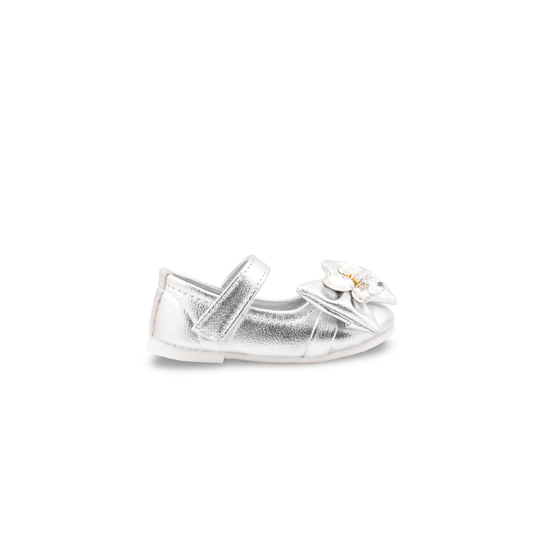 Girls Silver Fancy Pumps KD8547