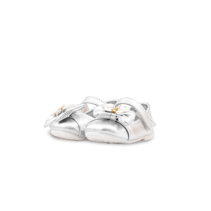 Girls Silver Fancy Pumps KD8547