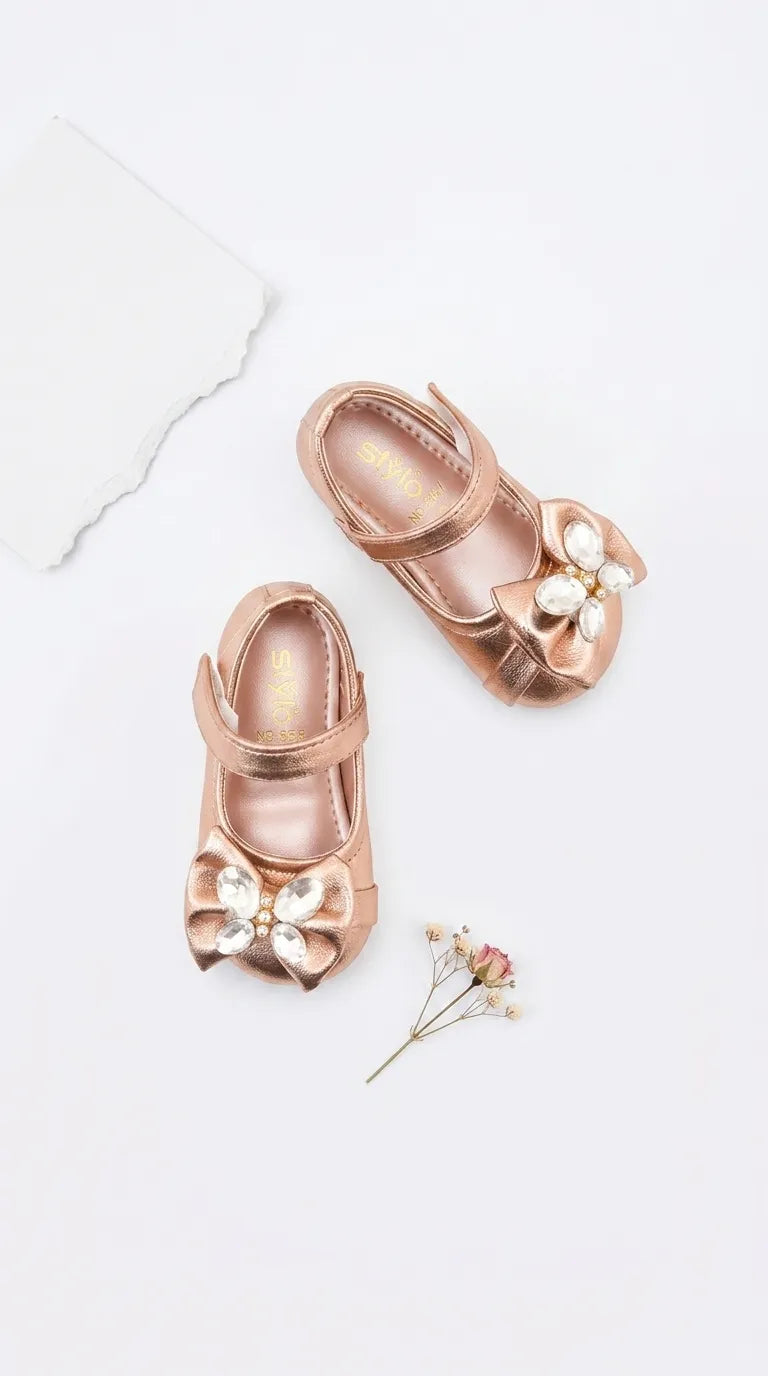 Girls Peach Fancy Pumps KD8547
