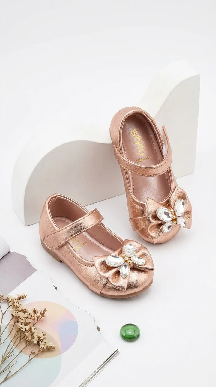 Girls Peach Fancy Pumps KD8547