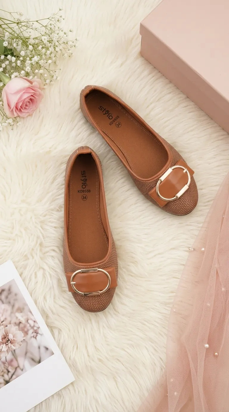 Girls Mustard Casual Pumps KD8558