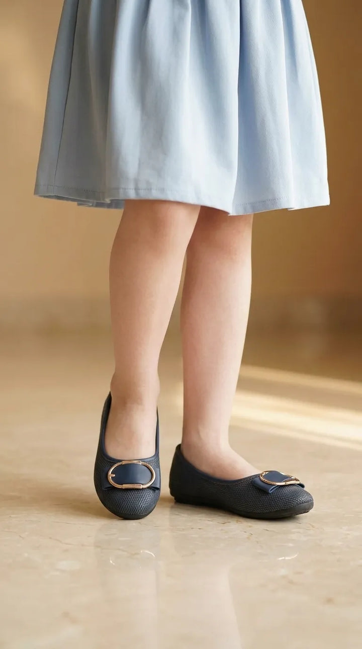 Girls Navy Casual Pumps KD8558