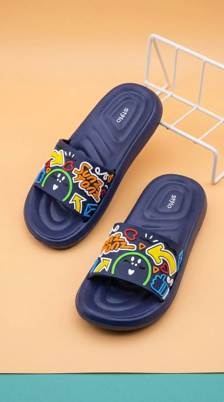 Boys Navy Casual Flip Flop KD8594