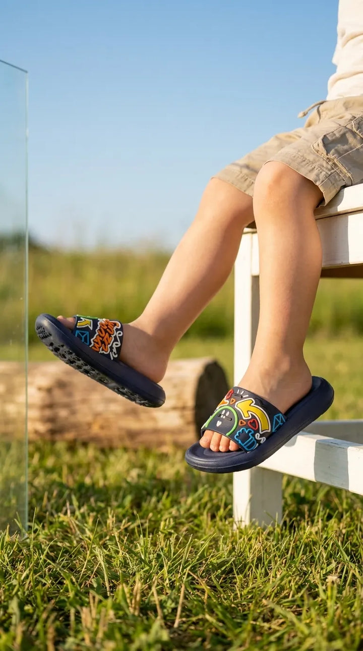 Boys Navy Casual Flip Flop KD8595